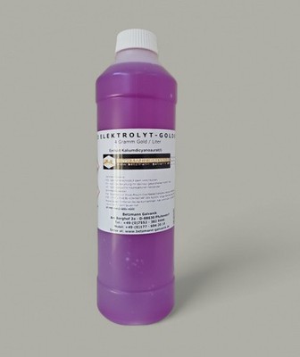 Gold Elektrolyt - 4 Gramm/Liter Gold Plating Solution