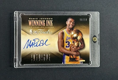 Panini Magic Johnson Basketball Autographed Sports Trading Cards