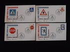 set of 4 FDC road safety car automobile Germany 1971 (1)