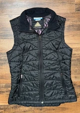 Columbia Puffer Vest Womens Small Black Omni Heat Omni Shield Zip Pockets