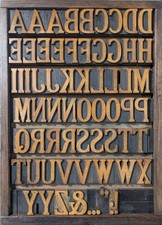 Antik Vintage Buchdruck Montage Druck Blöcke Art gerahmt Kunst