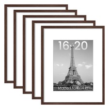 upsimples 16x20 Picture Frame Set of 5, Display Pictures 11x14 with Mat or 16 x