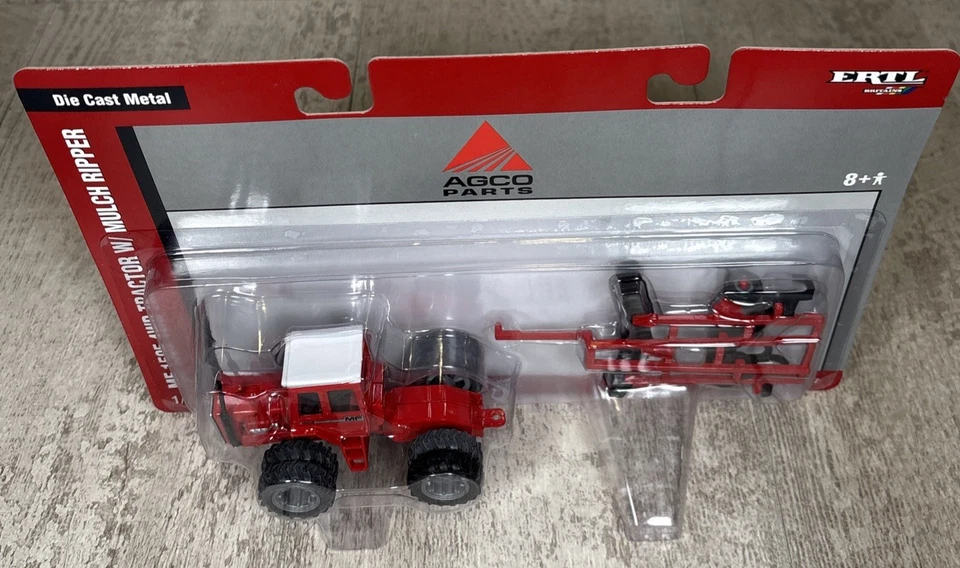 1/64 Ertl Massey Ferguson 1505 4WD Tractor w/ Mulch Ripper Diecast Set - Image 2 of 4