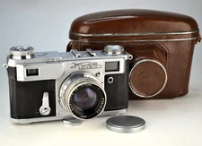 FULLY SERVICED! EARLY 1953 USSR "KIEV-2A" RF CAMERA + 1952 KMZ JUPITER-8 lens