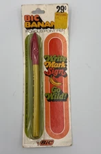 Vintage Bic Banana Pen Marker in Original Packaging Red Porous Point Pen