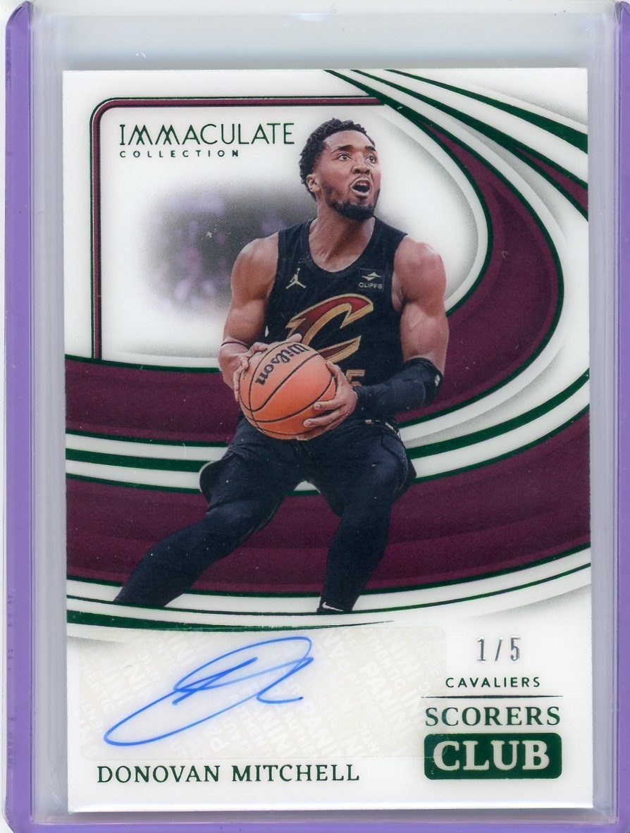 2023 Immaculate Collection Donovan Mitchell Scorers Club Auto /5 No. SCS-DMC