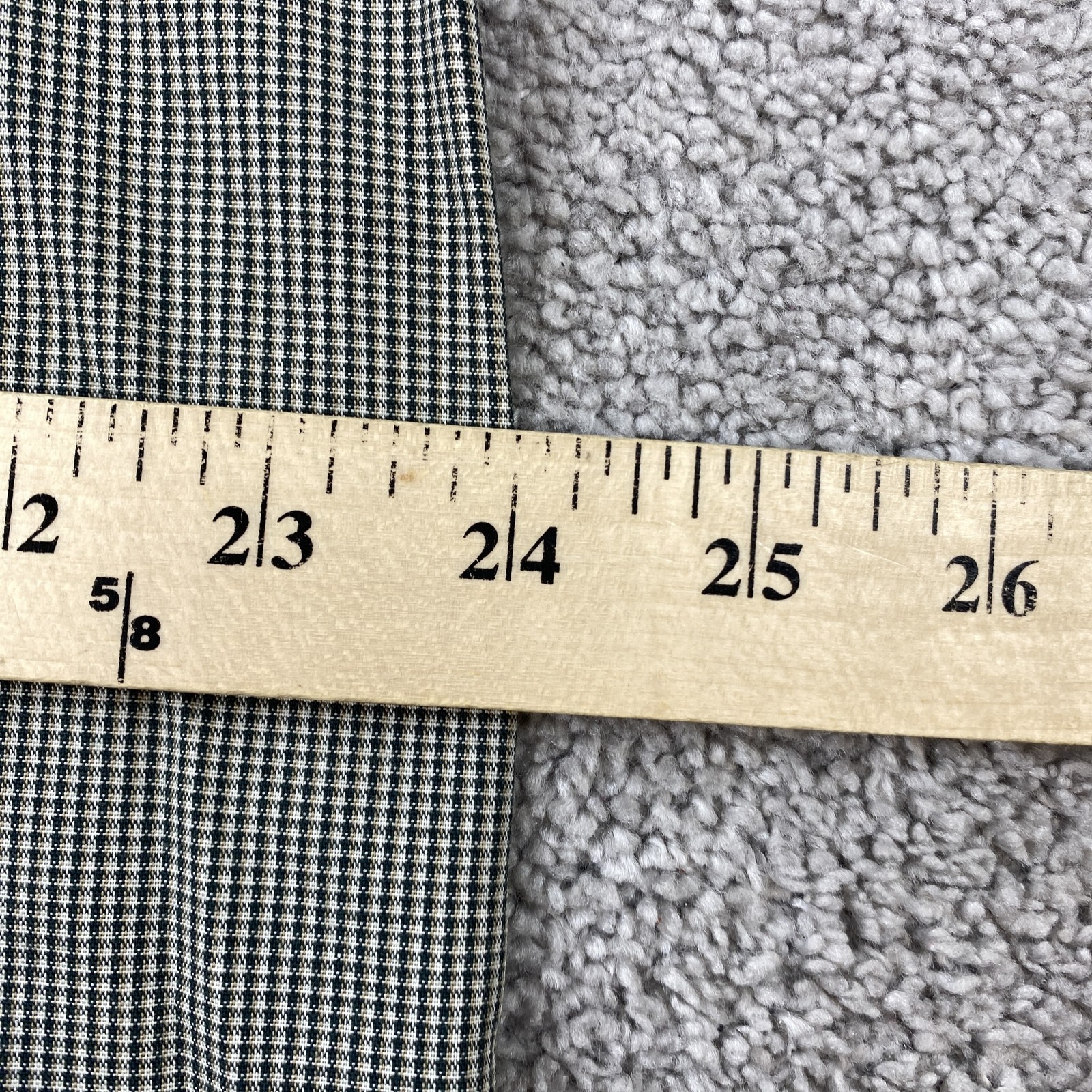 Red Kap Button Up Shirt Men's Large Long Sleeve Green Check Polyester