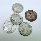ROOSEVELT SILVER DIMES, LOT OF 5, 90% SILVER FREE SHIPPING #8804