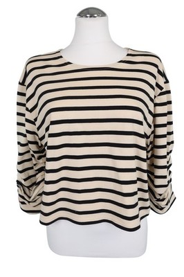 Tory Burch Damen Oberteil Gr. 40 (L) Mehrfarbig Baumwolle Bluse Blouse Top 3/4