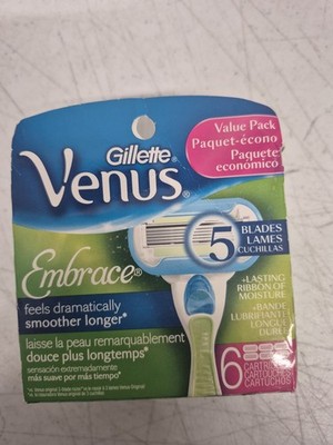 6 Gillette Embrace Razor Blades Refill Cartridge Fit Venus Olay Swirl Spa Shaver