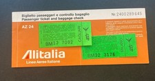 ALITALIA Biglietto aereo volo GENOVA ROMA REGGIO C CATANIA 1976