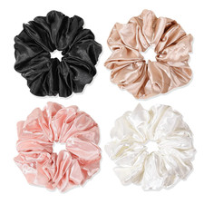 Silk Satin Hair Scrunchies for Women Girls Big Large Jumbo Scrunchie for Sleep C