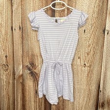 Btween Girl  s Shorts Romper Flutter Sleeve Lavender Striped Size 10