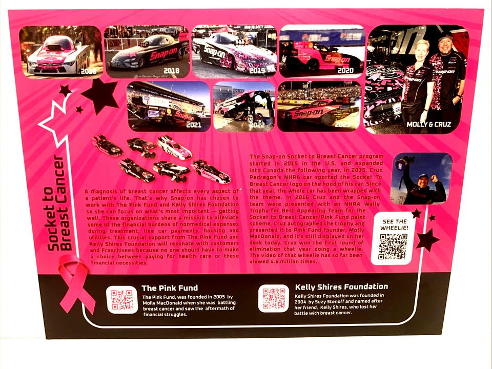 POSTAL DE CARRERAS DE ARRASTRE DIVERTIDO DE CRUZ PEDREGON A PRESIÓN CÁNCER DE RESPIRACIÓN NHRA 2024 Foto 2 de 2