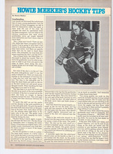 Vtg 1979 Howie Meeker Goaltending Tips Montreal Canadiens Hockey News Article Ad