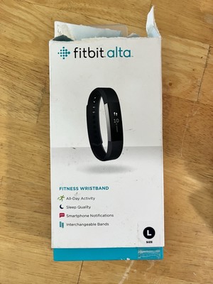 NEW Fitbit Alta Black Wristband Size L Fitness Wristband Free Shipping