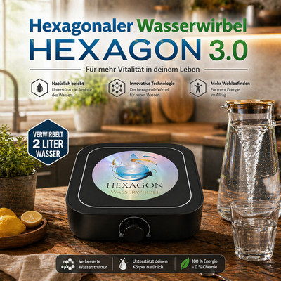 Hexagonaler Wasserwirbel Hexagon 3.0  Wasserverwirbeler  nach Schauberger