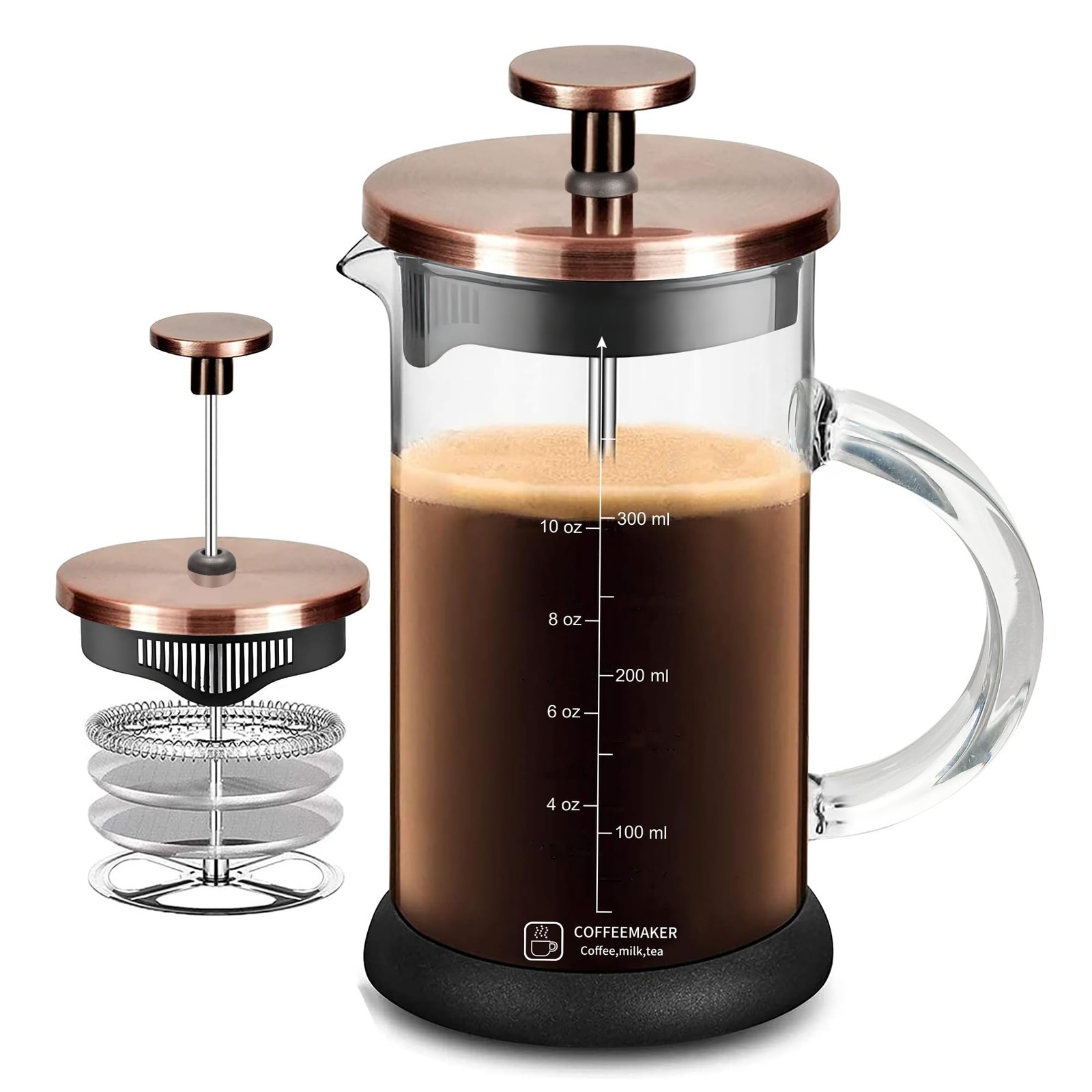 Coffee Maker 12 Ounce Espresso Tea 12 Oz, Copper