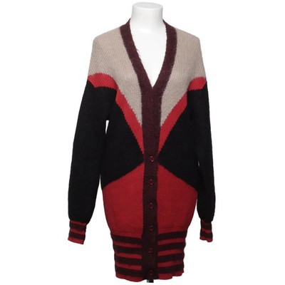Sisley, Strickjacke, Damen, Größe: M, Rot/Schwarz/Beige/Mehrfarbig, Chevron #jLd