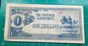 Oceania 1 Shilling, ND 1942 P-2a Japaneses Occupation WWII 