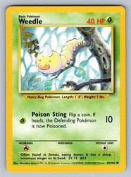 Weedle 69/102 Base Set Unlimited Common