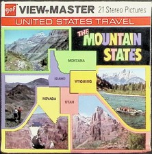 The Mountain States 3d View-Master 3 Reel Packet - Nevada Utah Idaho Full Color