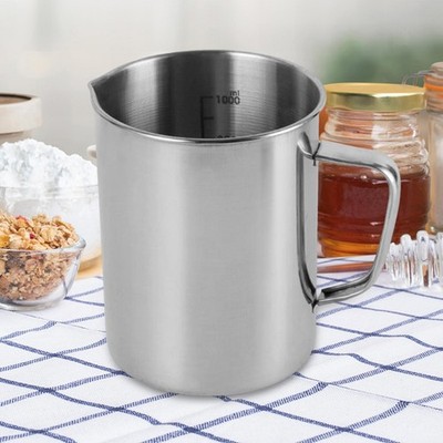 Edelstahl Messbecher Kanne 34oz /1,0L mit Markierungsbehälter Milch