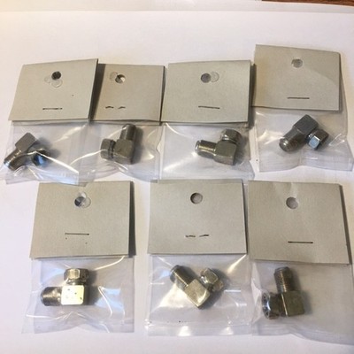 Right Angle F Male to F Female TV Coax Connector RG59 RG6 RG11, Lot of 7