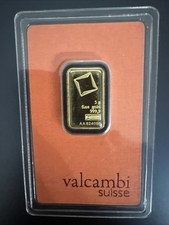 Valcambi Suisse Fine Gold Bar 5G 999.9 Pure 2998.44 per troy oz