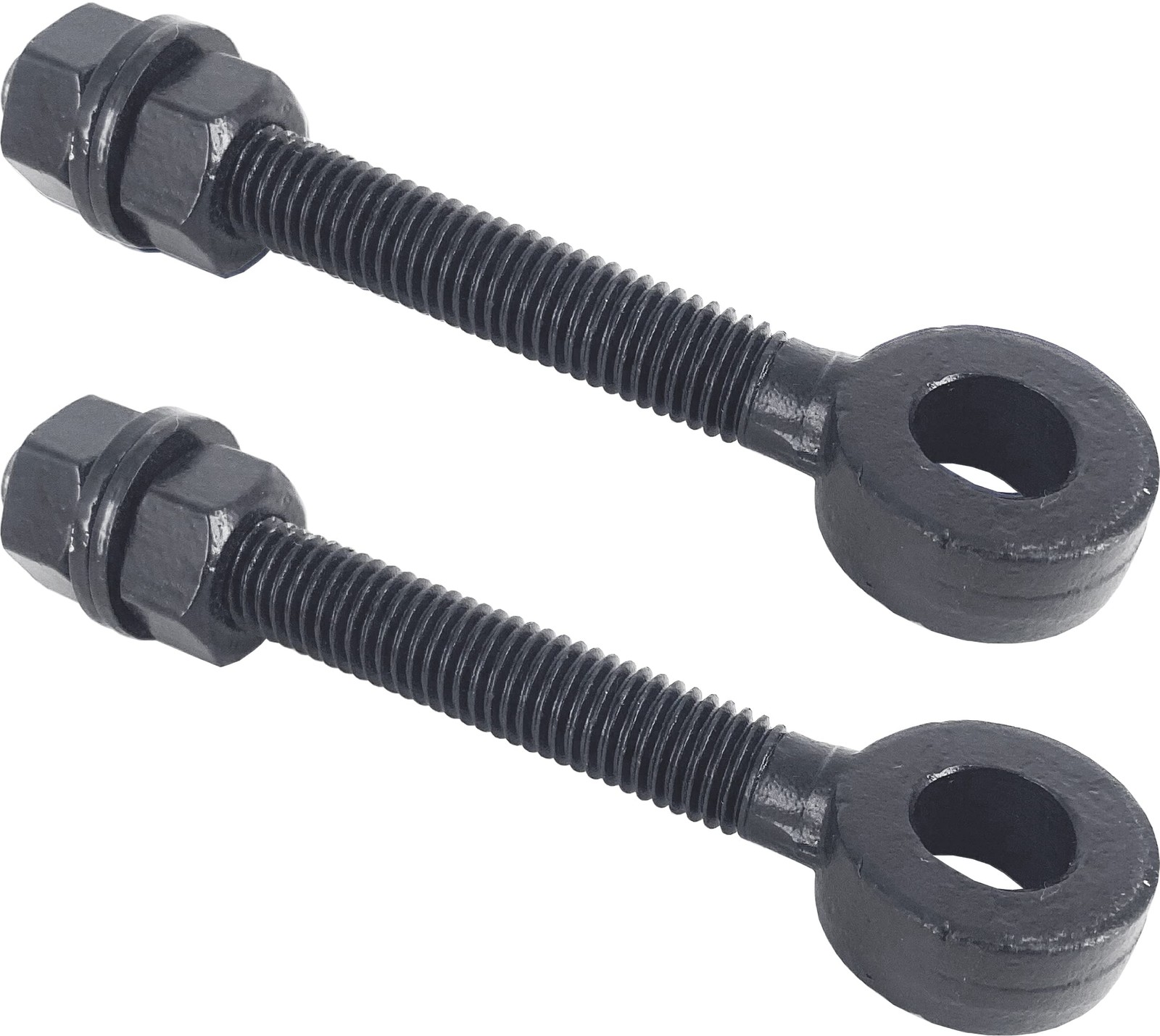 IRONTITE® 2 Pack Black Gate Hinges Eye Bolt, 12mm x 100mm Long.