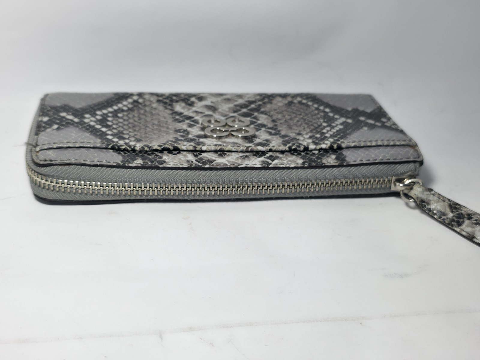 Coach Julia OP Art Embossed Python Print Zip Arou… - image 8