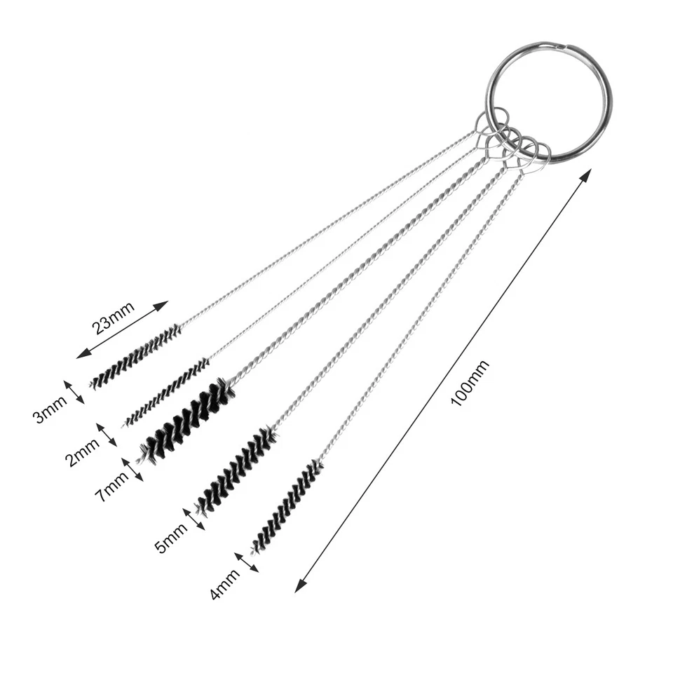 Carburetor Cleaning Kit Carb Dirt Jet Cleaner Tools 18 Needle 5 Wires Brush - Image 3 of 4