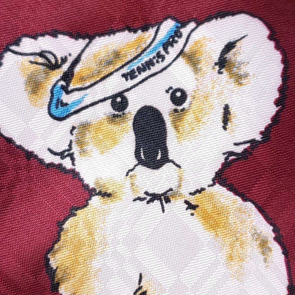 Diseños de A. Rogers Novedad Corbata Koala Tenis Retro Años 90 Y2K Divertida Prendas para el Cuello Foto 3 de 4