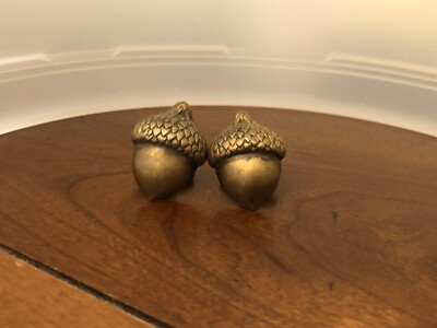 Bronze Tone Silver (Sterling-non Magnetic) Acorn Cufflinks