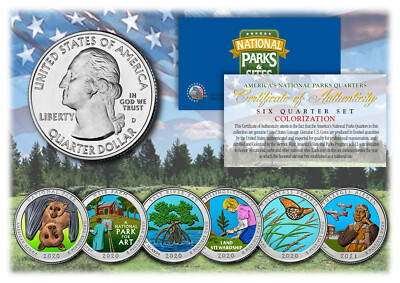 2020 2021 eingefärbt National Parks America the Beautiful Münzen