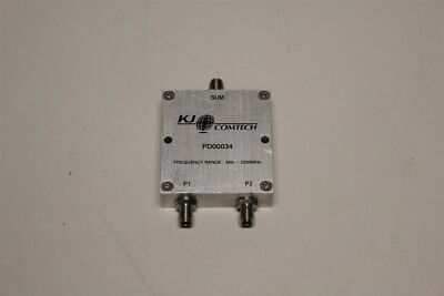 KJ COMTECH 2 WAY POWER DIVIDER PD00034 800-2200MHZ