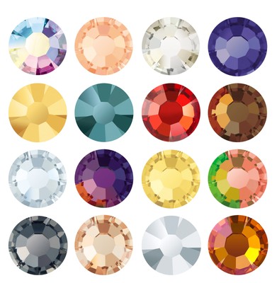 Original PRECIOSA Chaton Rose MAXIMA Strass Steine ohne Hotfix Kristalleffekte