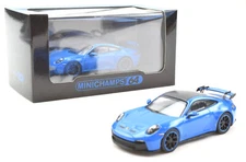 Minichamps 64 Shark Blue Porsche 992 911 GT3 1:64 Scale Diecast Car 643061003