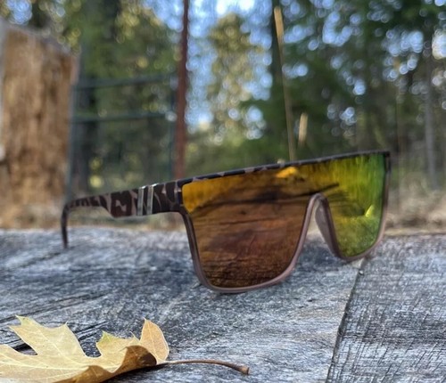 New Blenders Style Sunglasses In Leopard Frame Multicolor Lense Rose Gold Unisex - Picture 4 of 4
