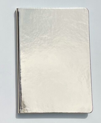 Eccolo Silver Iridescent Soft Leatherette Notebook Journal 8.5'' x 5.75''