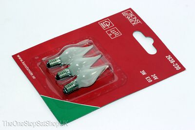 3 Stück Konstsmide 24V, 3W, E10, MES mattierte gedrehte Glühbirnen für Set 2319
