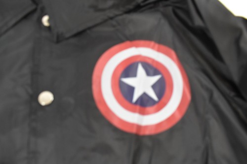 Mens Marvel Captain America Coach's Jacket Windbreaker Rainwear NWT S, L, XL - Picture 8 of 13