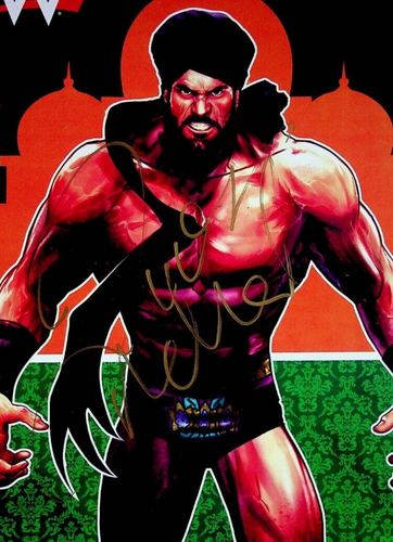WWE 74/250 SIGNED Jinder Mahal Print BOOM STUDIOS WWE 2019 NYCC 11x17 - Picture 3 of 4