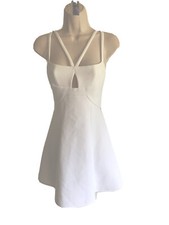 BCBGMAXAZIA white evening dress short straps cocktail party wedding prom 4