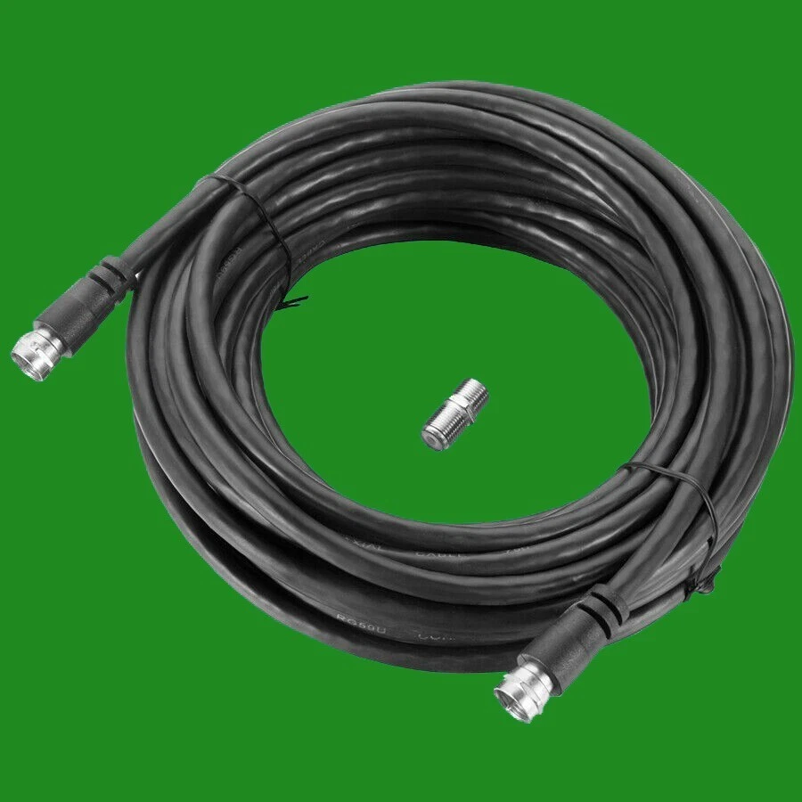 1x 10m Satellite Cable Male To Male & F Type Extension Coupler - Image 2 of 2