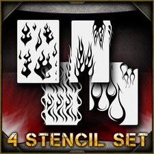 Flame Set Airbrush Stencil Template Airsick