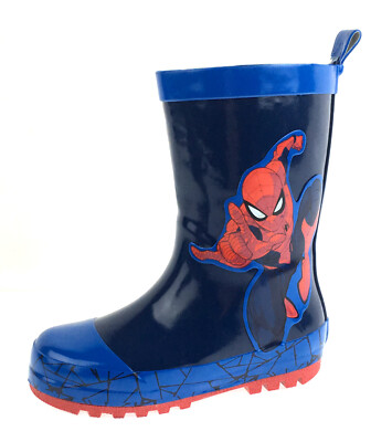 Spiderman Wellington Boots Boys Marvel Superhero Wellies Rubber Snow Boots  Size UK