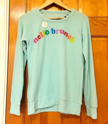 CHASER 'HELLO BRUNCH' SUPER SOFT SWEATSHIRT SIZE SMALL NWT