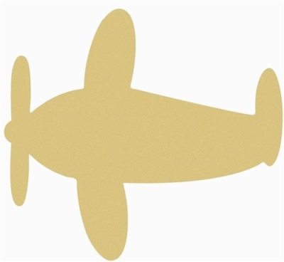 Wood Airplane Shape, Unfinished Shape, MDF Wood Cutout, Wooden Paintable Craft