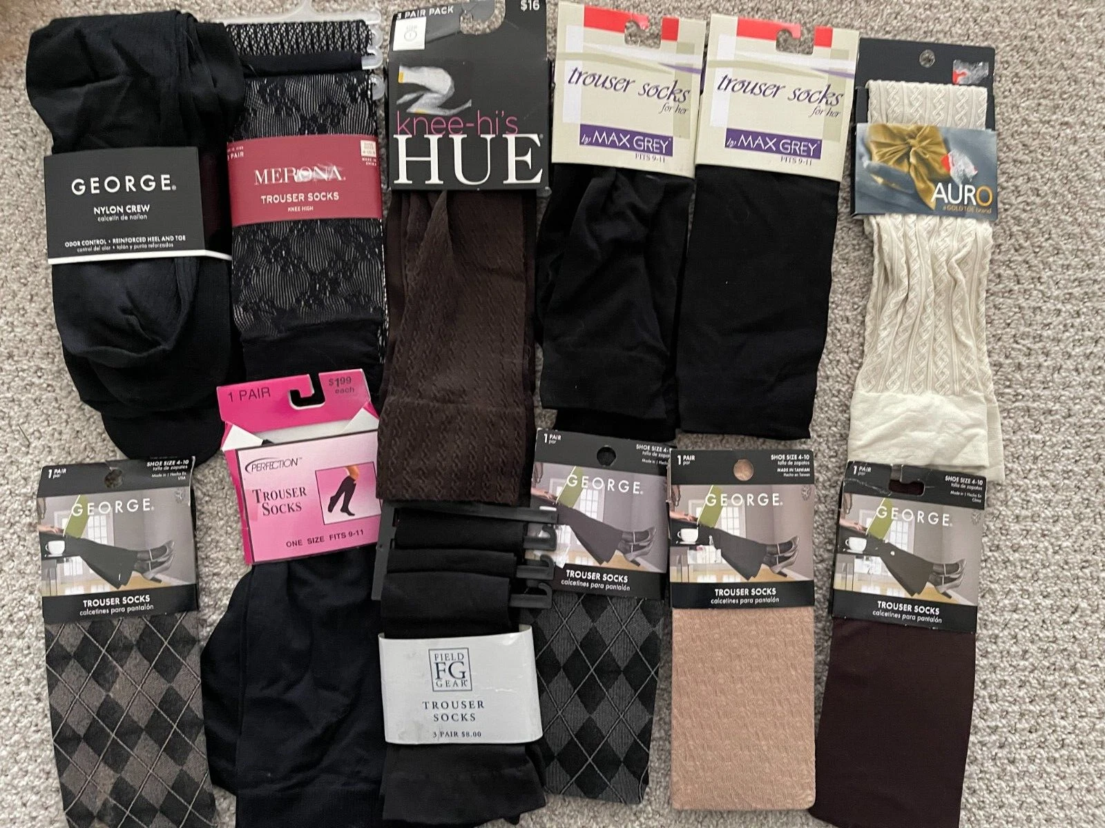 NEW Lot of 20 Women's Fashion Socks Various Colors and Styles Standard Sizes